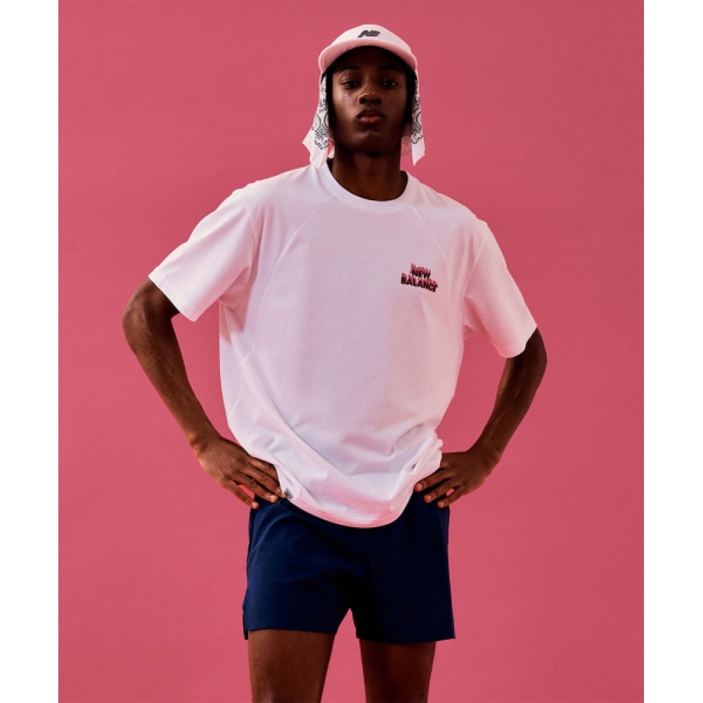 ニューバランス NBNEF25313/UNI クイックドライショートスリーブ Tシャツ (ホワイト)