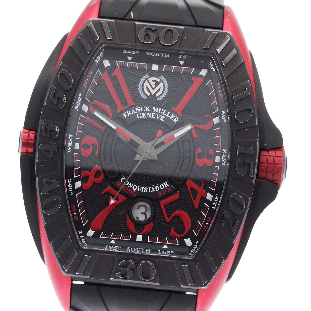 フランクミュラー FRANCK MULLER 8900SCGPJRS コンキスタドール グランプリ ライジングサン デイト 自動巻き メンズ 箱・保証書付き_886940【中古】