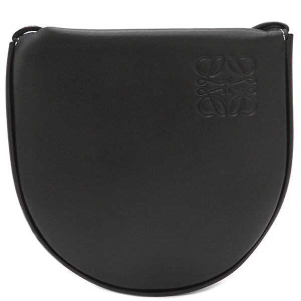 ロエベ LOEWE ショルダーバッグ スモール ヒール ポーチ ソフトカーフ ブラック 黒 アナグラム ポーチ C661T14X12 【箱】【中古】