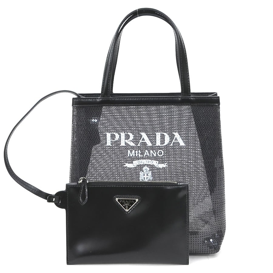 プラダ PRADA ハンドバッグ スパンコール/レザー ブラック レディース e60195k 69,850円