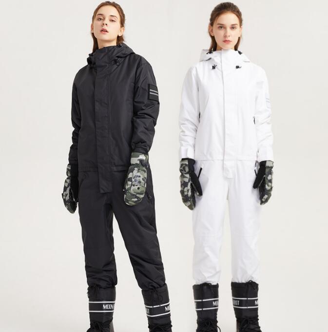 スキースーツホワイト男女兼用シングルダブルボード着脱式スキースーツ防水通気性