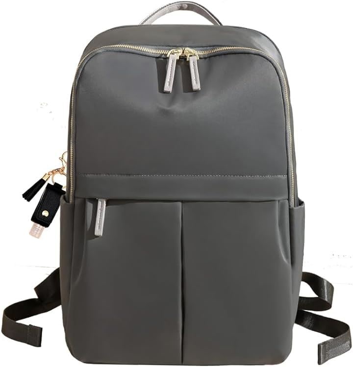PCリュック PCバッグ レディース ビジネス PC収納 きれいめ 軽量 大容量 シンプル A4 16インチPC対応 背面ポケット( ダークグレー(Lサイズ))