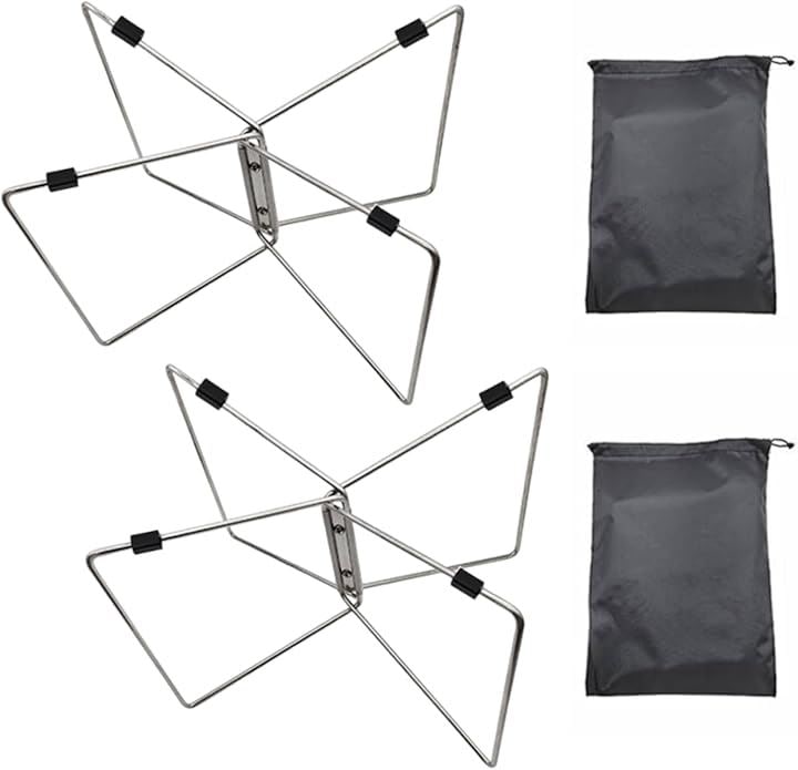 クーラーボックス スタンド キャンプ コンテナ マルチ 折りたたみ 荷物置き 2個(シルバー)