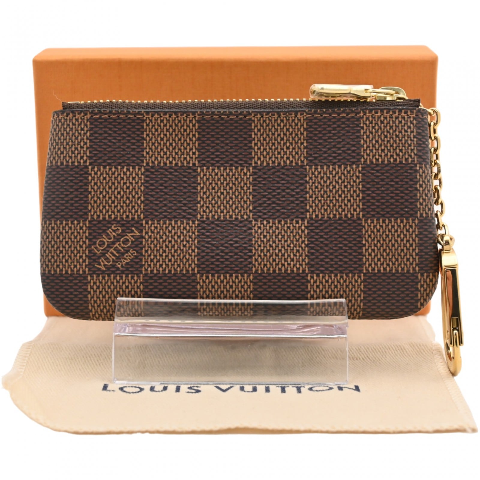 ルイヴィトン ダミエ ポシェット クレ キーリング付 コインケース Aランク lv8925dd