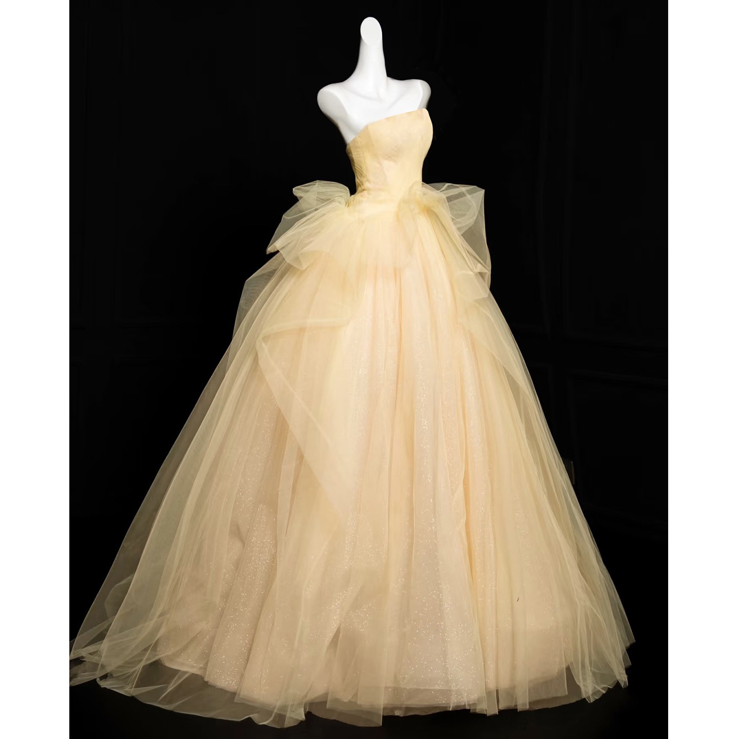 2026年の高級イブニングドレスエレガントな司会者セレモニー成人式芸術系入学試験卒業披露宴イエローバースデー 5,157円