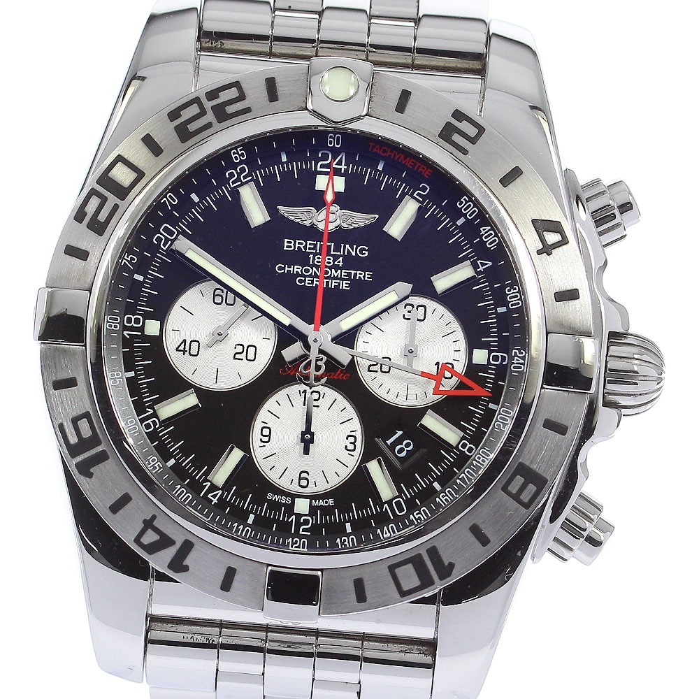 ブライトリング BREITLING AB0413 クロノマット GMT 自動巻き メンズ 良品 箱保証書付き_808300【中古】 602,400円