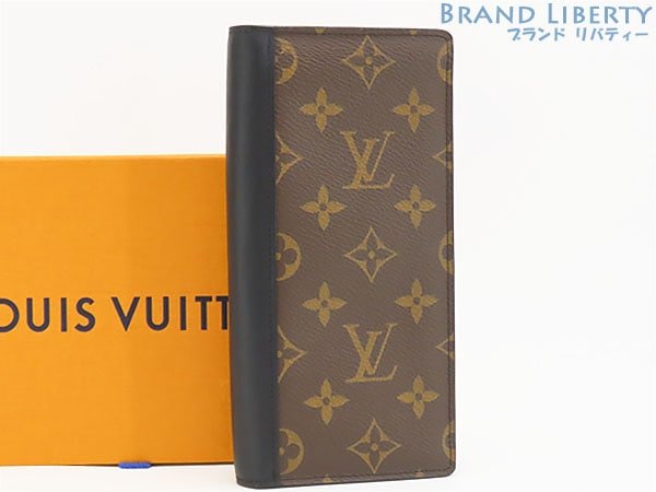 超美品ルイヴィトンモノグラムマカサーポルトフォイユブラザ二つ折り長財布ブラックM69410 47,988円