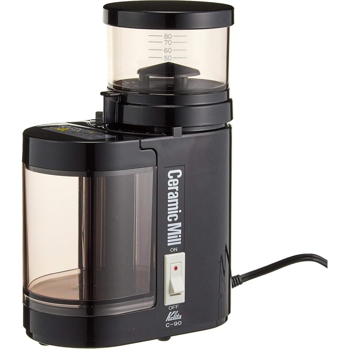 Kalita カリタ 43007 セラミックミルC-90（ブラック） グラインダー 電動ミル コーヒー 珈琲豆 セラミック臼歯 挽き目調整