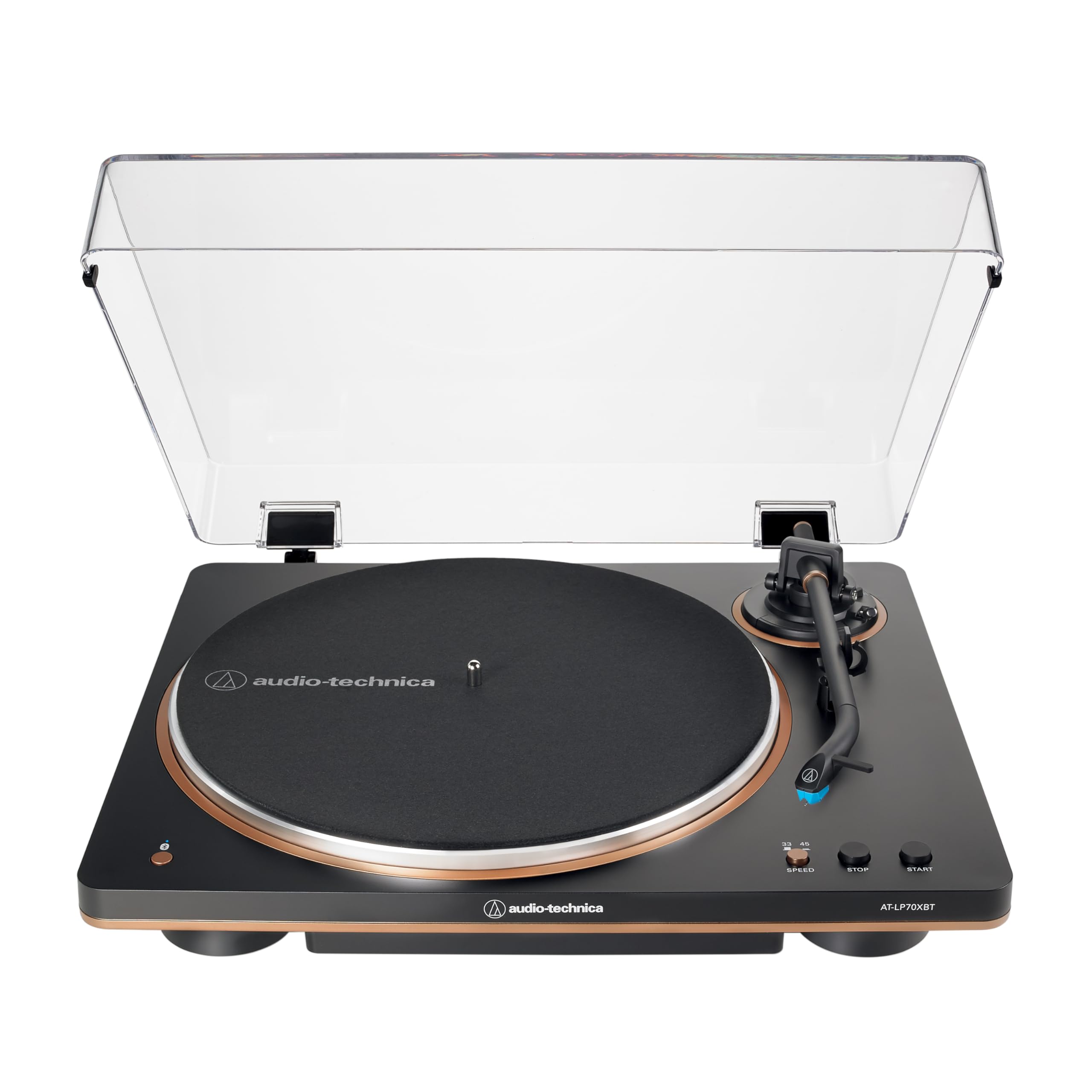 オーディオテクニカ AT-LP70XBT BZ ワイヤレス レコードプレーヤー Bluetooth対応 フルオート アルミニウム合金ダイキャスト VM 型カートリッジ フォノイコライザー内蔵 33/4