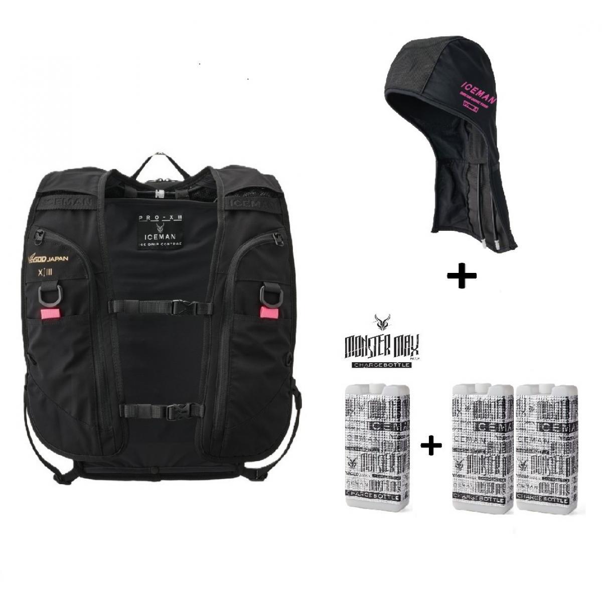 【在庫有・即納】 ICEMAN PRO-X III セルマックス 2026年モデル 水路冷却シート式 水冷服 ICMPX3S-BLV-SET ブラック アイスマンPRO X 3 アイスマンベスト