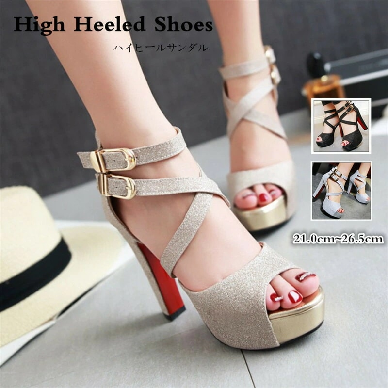 サンダル レディース サンダル ハイヒール レースアップ 編み上げサンダル ブーツサンダル グラディエーター 紐リボン 歩きやすい レディース靴 ピンヒール 25cm ローヒール 幅広 秋冬 夏 ヒー 5,672円