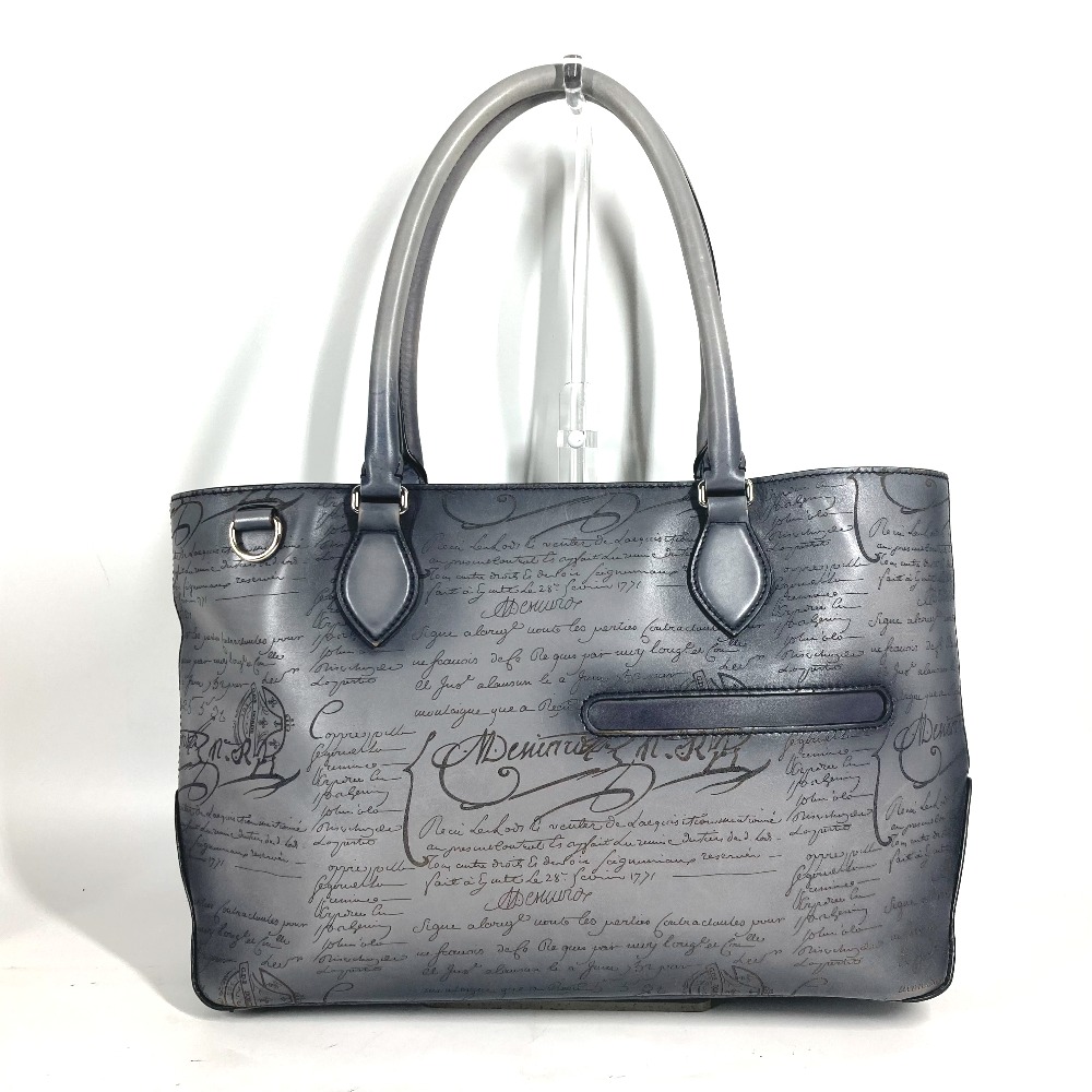 Berluti ベルルッティ ビジネスバッグ UO223P トゥジュール ミニ ネオ スクリット カバン トートバッグ ショルダーバッグ 肩掛け レザー グレー