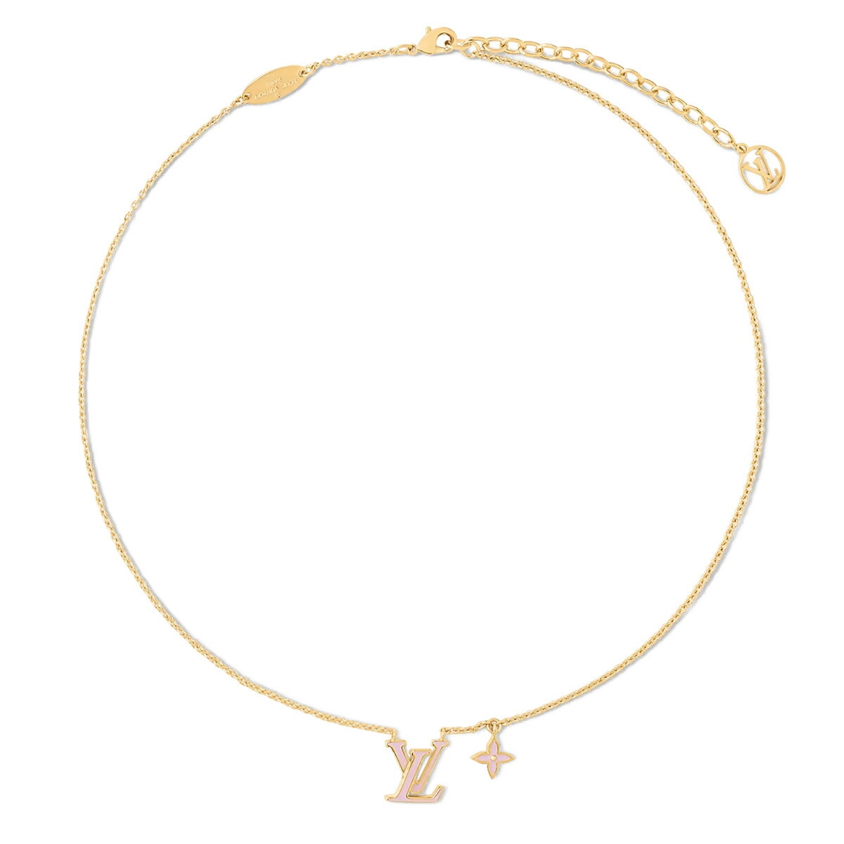 LV ネックレス LV アイコニック エナメル ピンク / ゴールド M01215