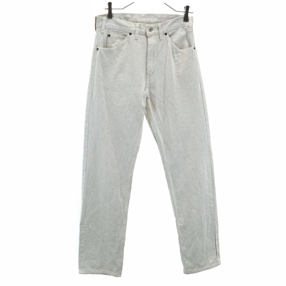 80s 20505-6253 日本製 ヴィンテージ ストライプ柄 ロングパンツ W31 ホワイト 他 メンズ