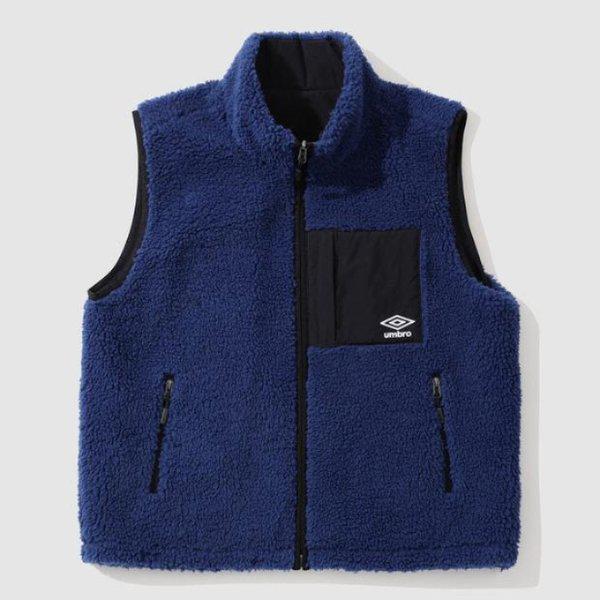 チョッキ JQS UP423CWVO1-BLU オンアンドオff リバーシブルフリースベスト / BLUE