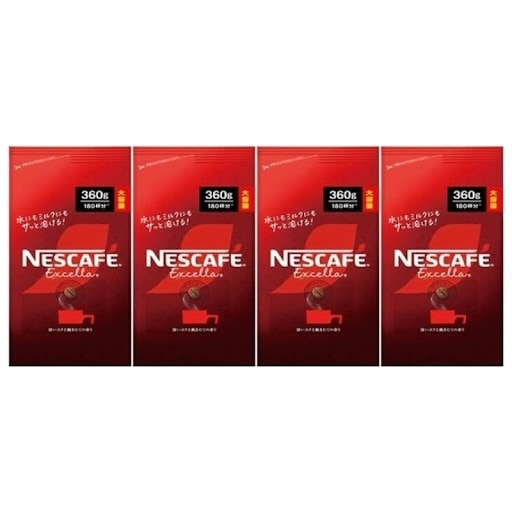 エクセラ 詰め替え 360g インスタントコーヒー 4個セット
