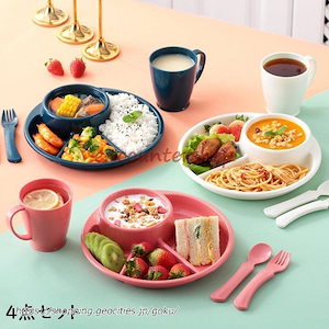 【福袋】子供用食器 4点 食器 ベビー ランチプレート ベビー食器 離乳食 赤ちゃん 皿 子供 こども 可愛い 誕生日 祝い 子供 子ども 安全