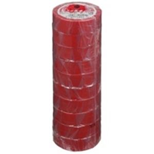 (業務用5セット)ヤマト ビニールテープ/粘着テープ (19mm×10m/赤) 10巻入り NO200-19