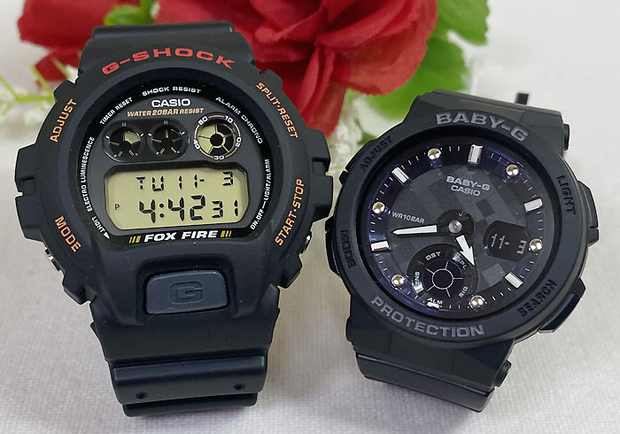 恋人たちのGショック ペアウオッチ G-SHOCK BABY-G ペア腕時計 カシオ 2本セット DW-6900B-9 BGA-250-1AJF プレゼント ギフト 人気 婚約　夫婦 高級　ク