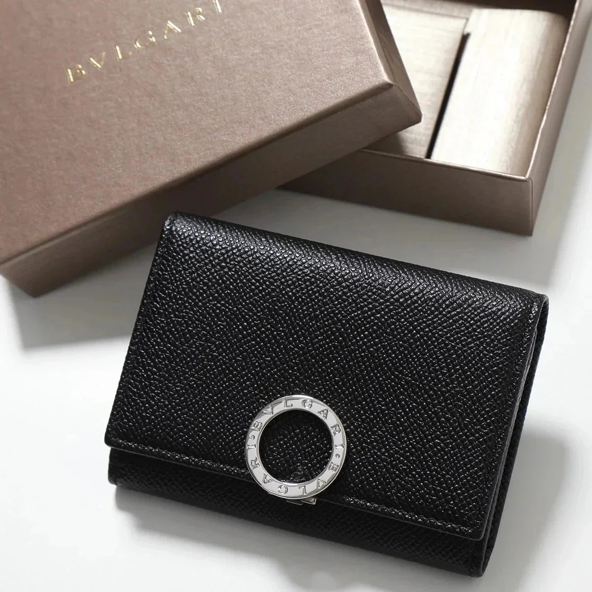 BVLGARI ブルガリ カードケース Bulgari Bulgari 2 30420 メンズ 名刺入れ レザー ロゴ ミニ財布 ブラック