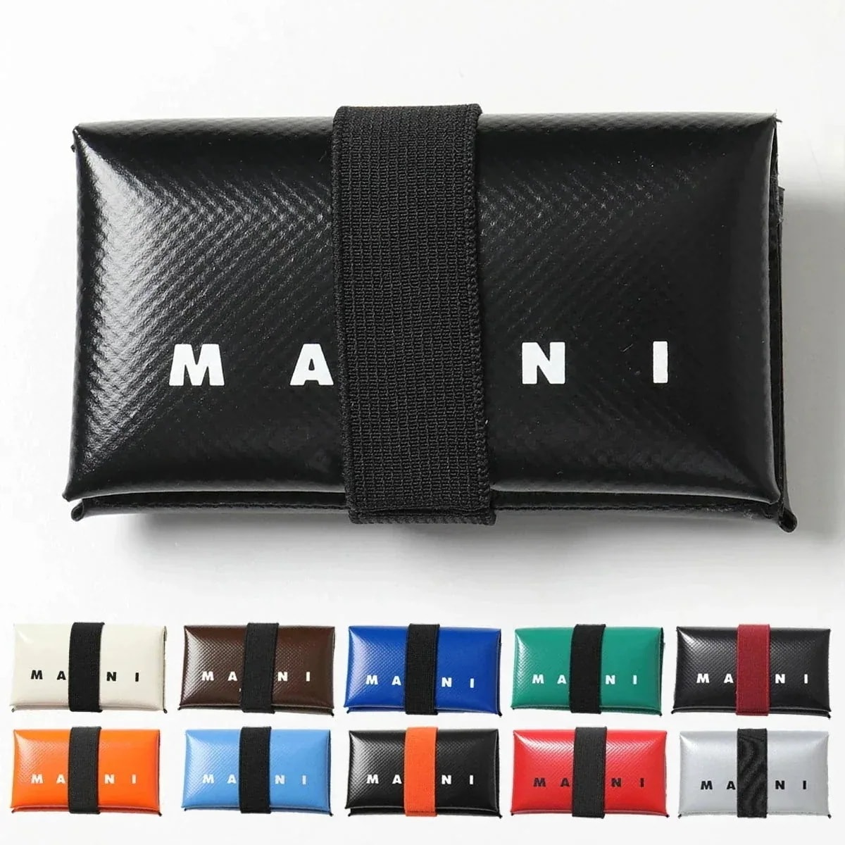 MARNI マルニ コイン&カードケース PFMI0007U2 P3572 PFMI0007U2 P5769 メンズ PVC ウォレット 折り紙風デザイン バン