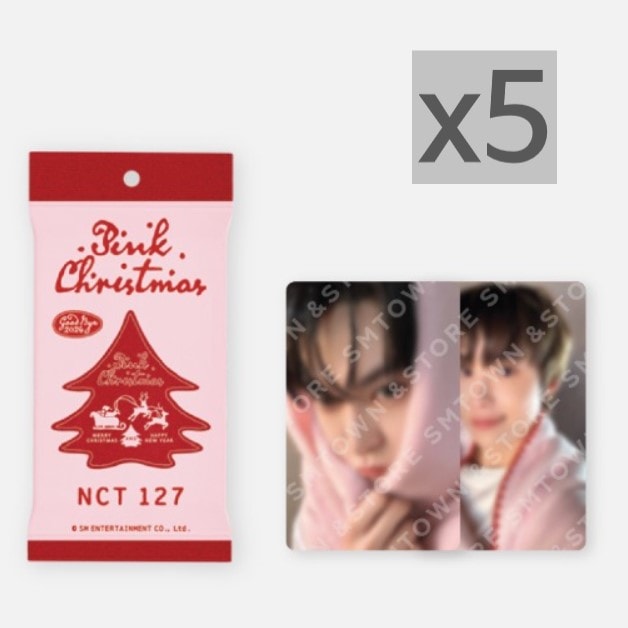 NCT 127 2024 PINK CHRISTMAS PHOTO CARD RANDOM PACK 5個