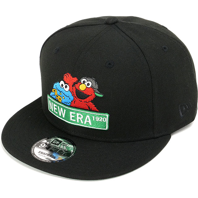 キャップ 9FIFTY セサミストリート ニューエラロゴ [14682561] メンズ・レディース コラボ 帽子 ブラック/ケリーグリーン 正規取扱店
