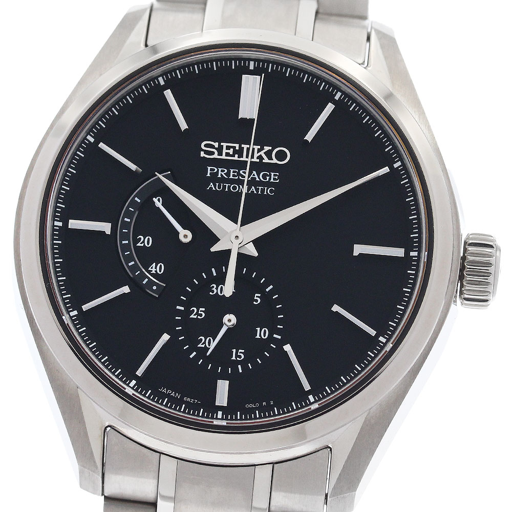 セイコー SEIKO SARW043/6R27-00H0 プレサージュ プレステージライン デイト パワーリザーブ 自動巻き メンズ 美品 _960225【中古】