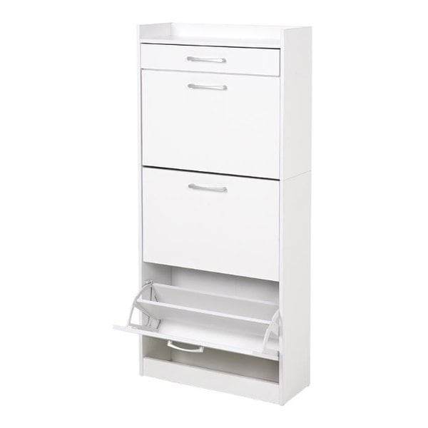 シューズラック 約 幅62×奥行24×高さ136.5cm ホワイト RSR-1705WH 8,687円