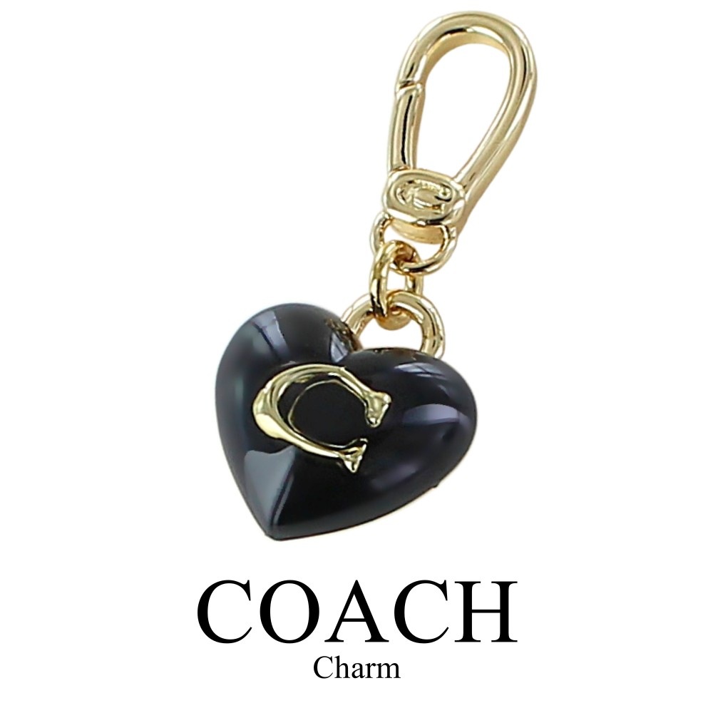 コーチ チャーム レディース ハート COACH ブラック ゴールド チャーム アクセサリー ブランド おしゃれ かわいい プレゼント 誕生日 記念日 彼女 妻 女友達 ギフト 501277GLD00