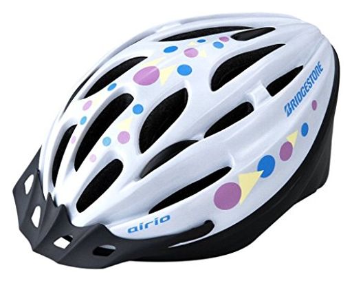 ブリヂストン(BRIDGESTONE) エアリオ 自転車 ヘルメット 子供 小学生 キッズ ホワイト Lサイズ(頭囲 56CM~60CM)CHA5660 B371301W