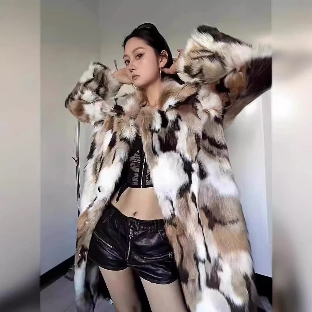 2026大人気風 ロングファーコート フリース 豹柄 ボア 華やか暖かい 保温 レディース コート アウター ぬいぐるみ ジャケット マキシ ロングコート