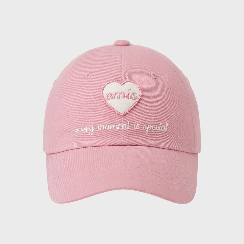 IMIS ハートワッペンボールキャップ-ピンク