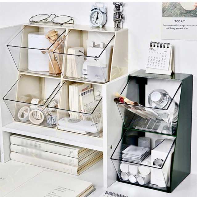 デスクオーガナイザー ペン立て 斜め ペン収納 卓上 ぺんたて デスク収納 鉛筆立て 机 ペンスタンド 文房具/化粧品収納 分類多機能 オフ