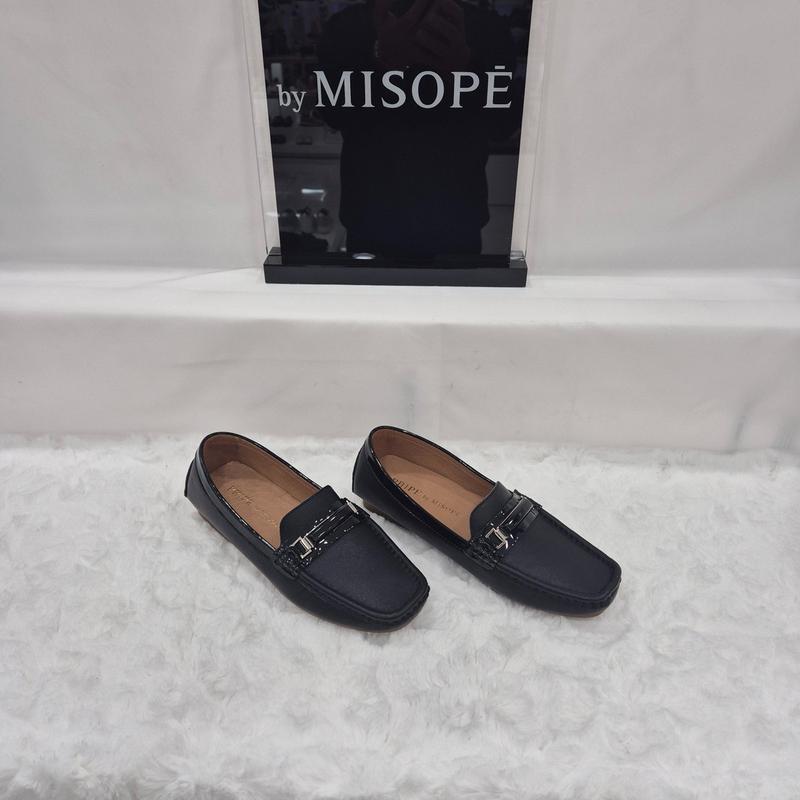 By 女性 クラシック メタル ポイント ローファー 112HT439DH010 BLACK 3 JJ