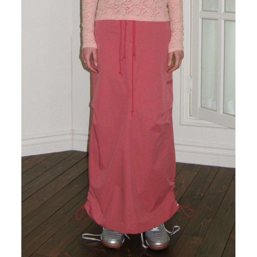 SINOON ワークウェアロングスカート (ピンク)