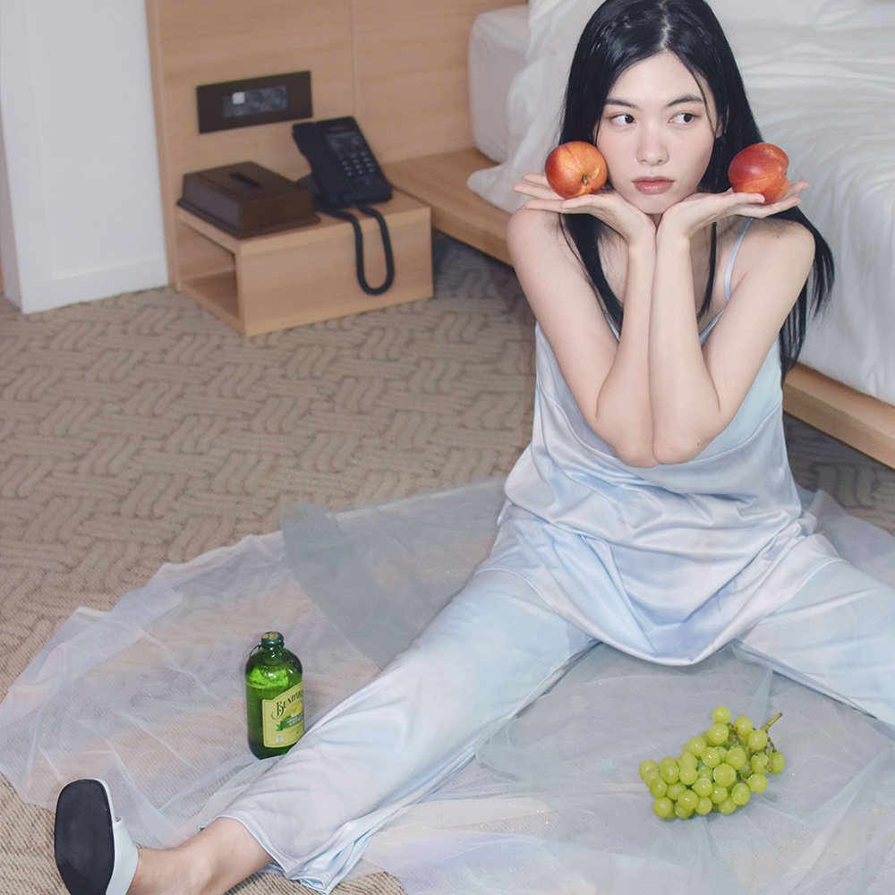 [SET] Jenny slip pants blue