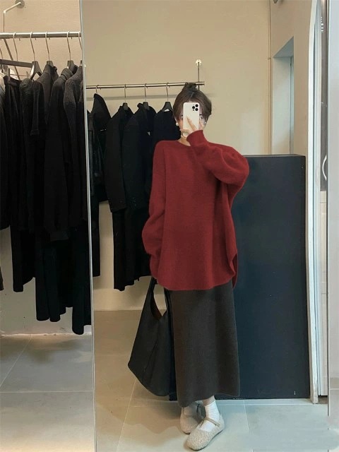 セーター 長袖 トップス 長袖 ニットトップス カジュアル シンプル かわいい 大きいサイズ レディース 平干し ニット ニットセーター vネック カーディガン knit sweater