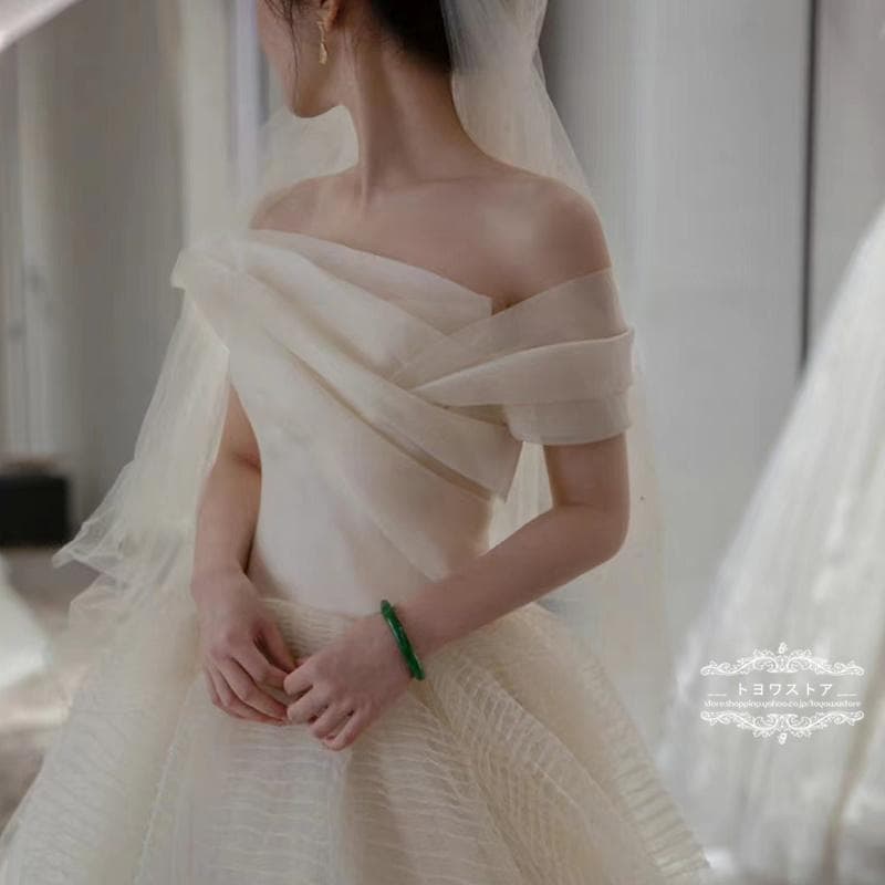 ウェディングドレス 袖あり白 ウエディングドレス 結婚式 Aライン 花嫁ドレス 二次会 披露宴 ロング ブライダル パーティードレス 演奏会 海外挙式 前撮り