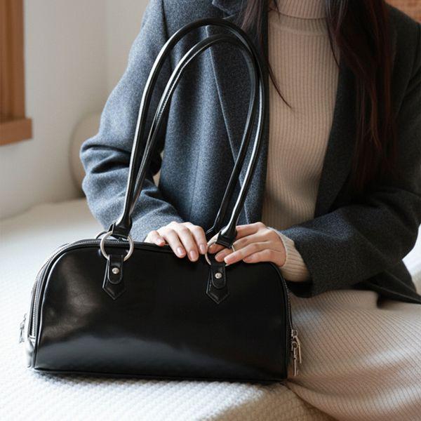 女性用ショルダーバッグ ダブルポケット デイリーショルダーバッグ 4color_P417276624