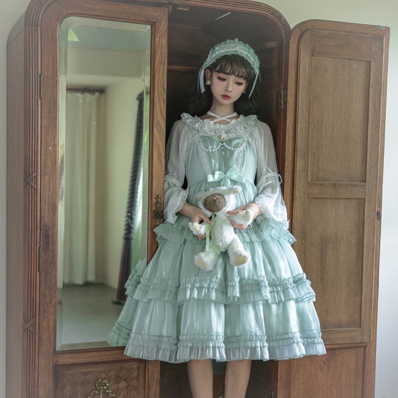 【イベント期間限定 40% オフ】全種類甘いミルク砂糖lolitaスカート韓国デザイン乳牛lolitaワンピース高腰バックスカート