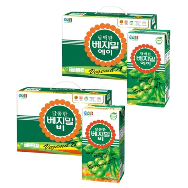 vegemil 淡白なベジミルA豆乳 / 甘いベジミルB豆乳 190ml X 24パック