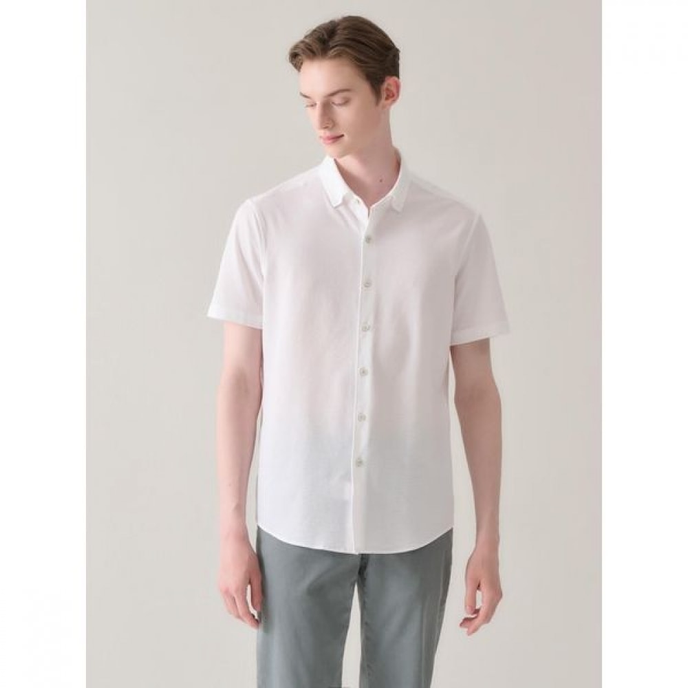 [ギャラクシー] クールマックスシーサッカーシャツホワイト (GA4364U181)