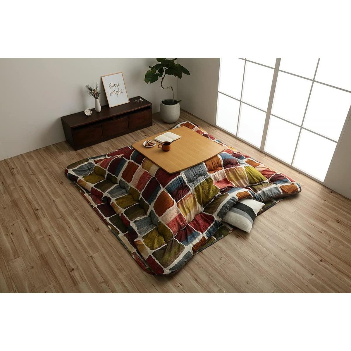 【i】【代引不可】 イケヒコ こたつ布団 掛 正方形 約205×205cm ムーブ マルチ パッチワーク #5994919【北海道・沖縄・離島不可】【代引不可/沖縄・離島不