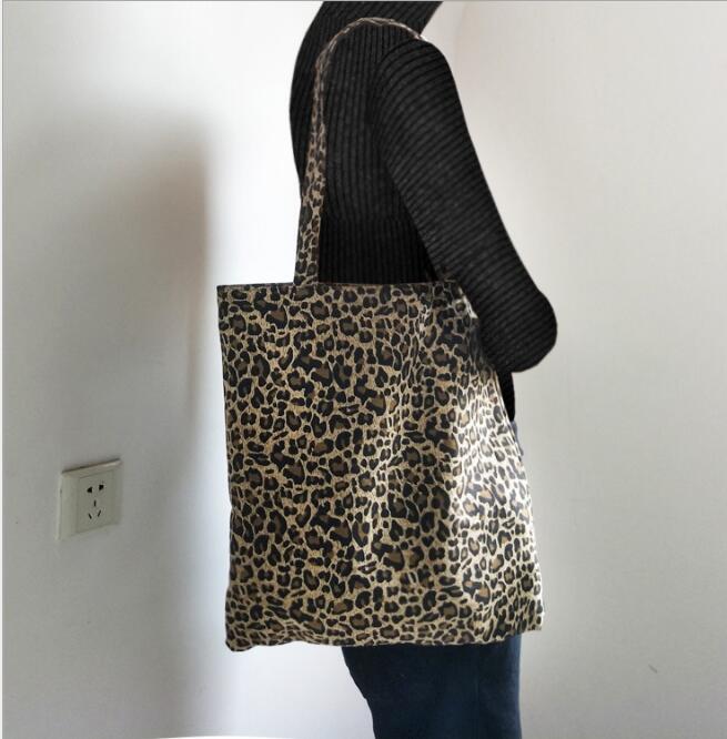 バッグ レオパード 豹柄 デザイン 帆布 レディース 韓国 ファッション 雑貨 かわいい おしゃれ 北欧 送料無料 [K] (T)