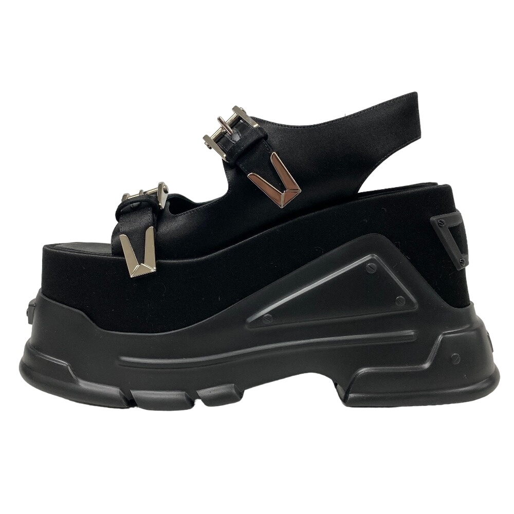 メドゥーサ 37 厚底 ストラップ レザー サンダル ブラック レディース ブランド