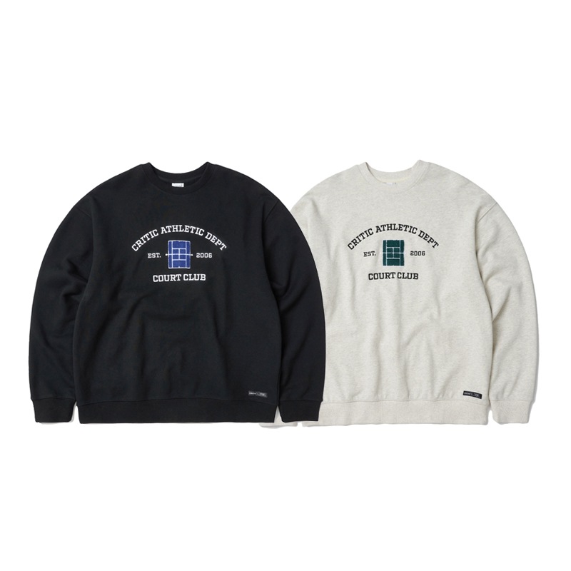[ENHYPEN ジョンウォン 着用] Court Club Sweatshirt 韓国 アイドル レディース メンズ 大きいサイズ 春
