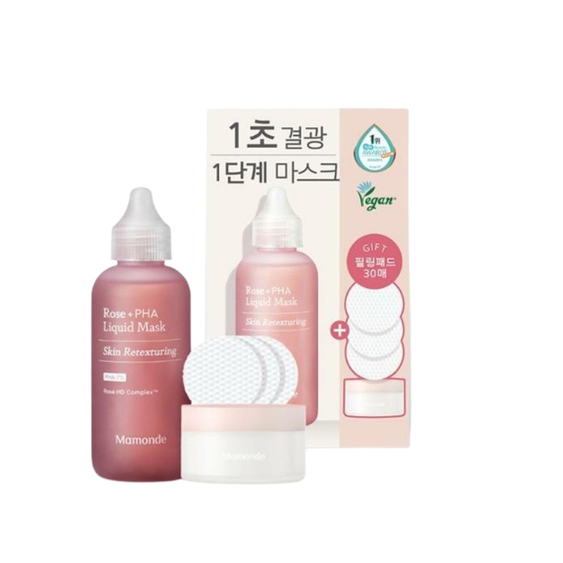 [1秒アイドルマスク] ローズ+PHAリキッドマスク 80ml企画(+トナーパッド 30枚)