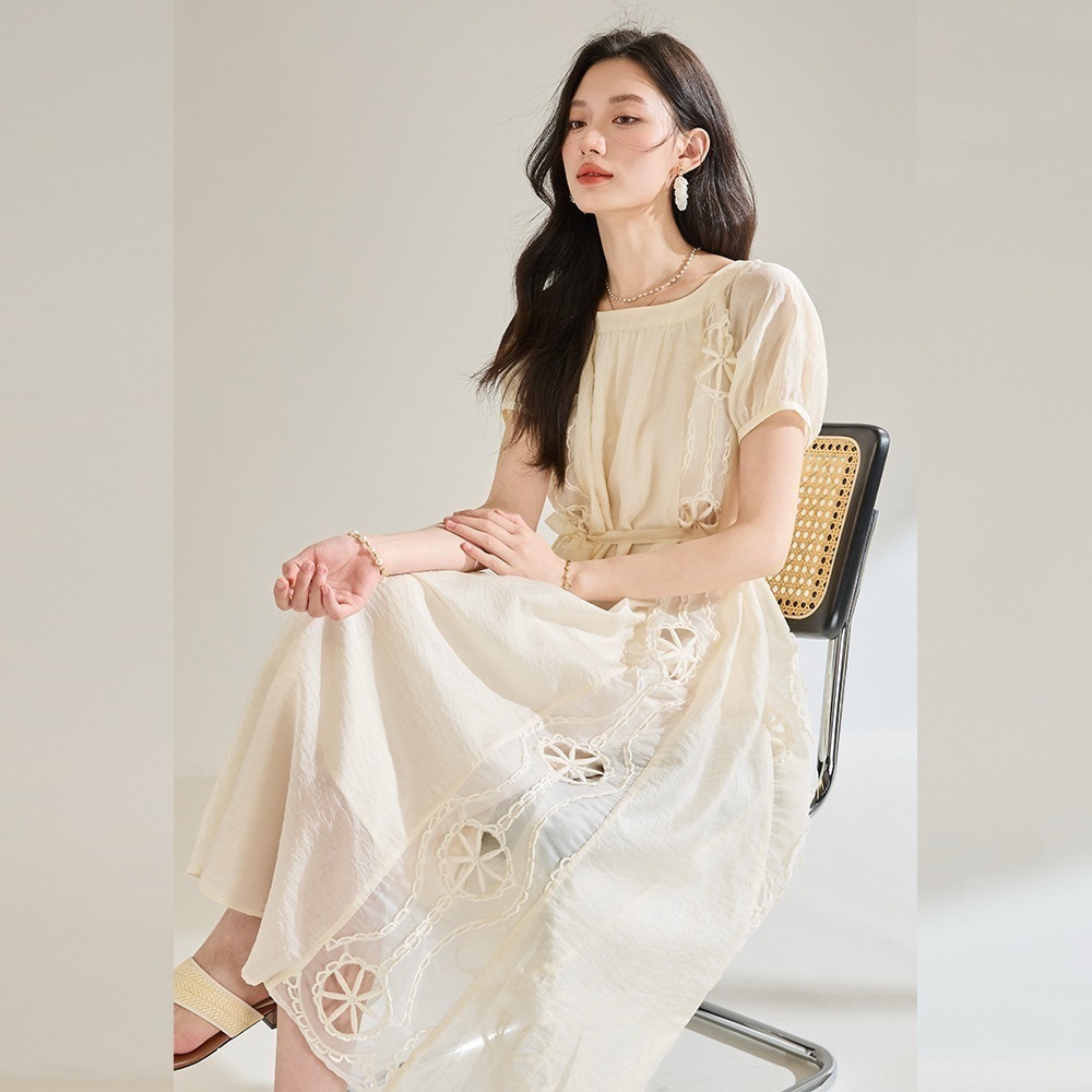 【送.料.無.料.急速発送】復古仙デート風ロングレースのテンペストワンピース 5,270円