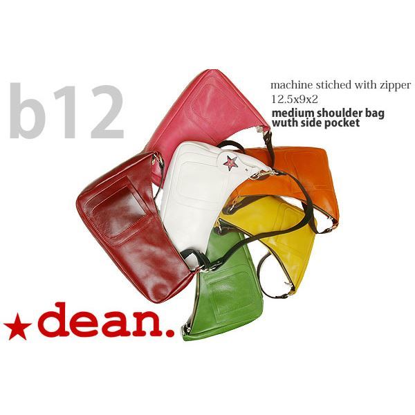 dean（ディーン） medium shoulder ハンドバッグ ピンク ハンドル/ブラック